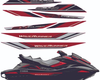 YAMAHA WAVERUNNER GP 800 2001 Graphics / Decal / Sticker Kit Red
