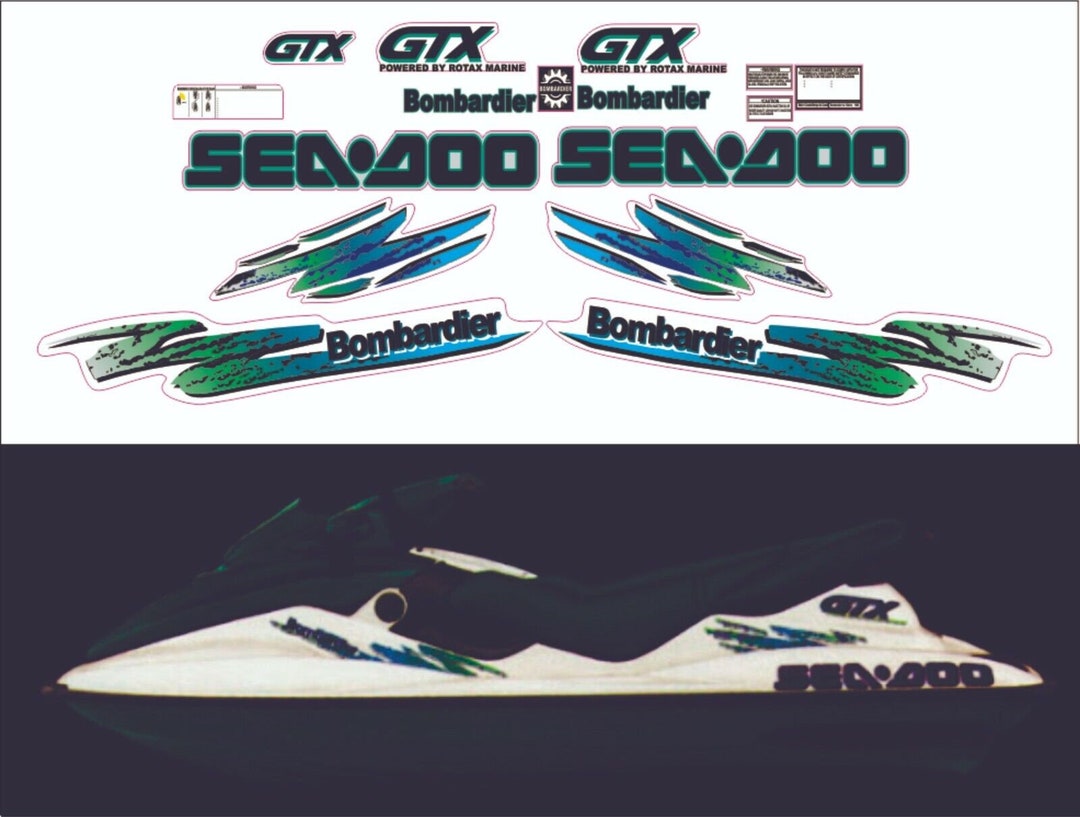 SEA-DOO GRX 96-99 JET SKI GRAPHICS KIT CREATORX JETSKI DECALS TMY SEA-DOO GRX 96-99 JET SKI GRAPHICS KIT CREATORX JETSKI DECALS TMY