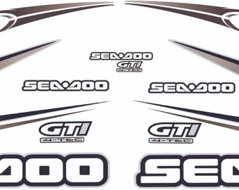 SEADOO GTI 2006 Graphics / Decal / Sticker Kit  Bombardier Custom Grey