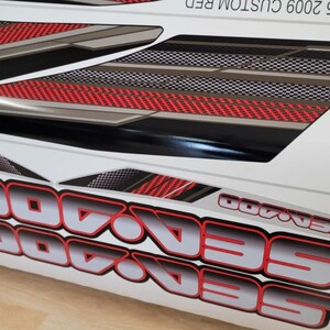 SEADOO RXT 215 2009 Graphics / Decal / Sticker Kit CUSTOM Red image 2