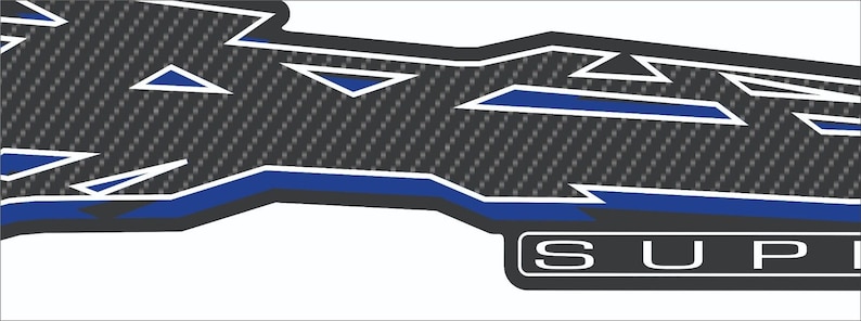 Kit de gráficos, calcomanías y pegatinas para SEADOO GTX 2003 en negro y azul imagen 2