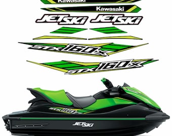 Kit déco/autocollant KAWASAKI STX 160X 2020 vert