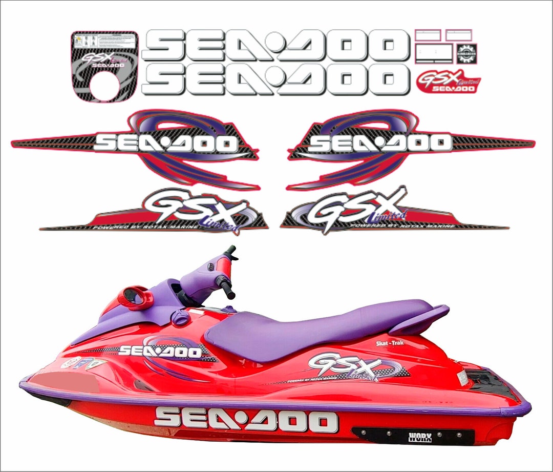 SEADOO GSX 1998 LIMITED Graphics / Decal / Sticker Kit - Etsy