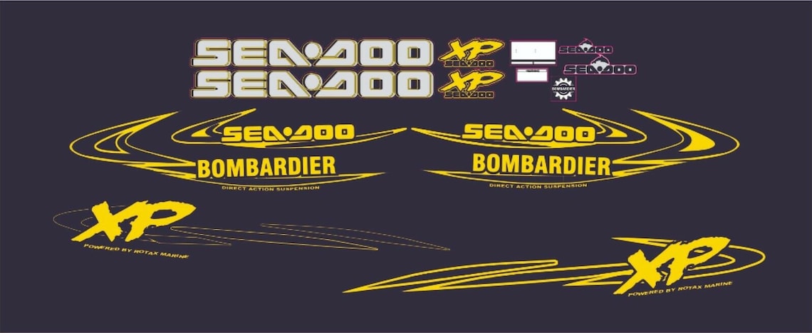 Xp 100 Sticker SEADOO XP 2000 Graphics / Decal / Sticker Kit YELLOW - Etsy