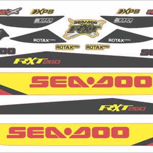 SEADOO RXT X 260 2015 Graphics / Decal / Sticker Kit Yellow image 3