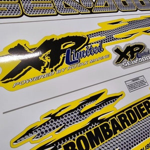 SEADOO XP 2000 Graphics Decal Sticker Kit – Yellow, Made In USA