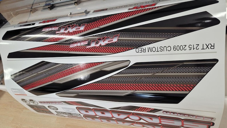 SEADOO RXT 215 2009 Graphics / Decal / Sticker Kit CUSTOM Red image 3