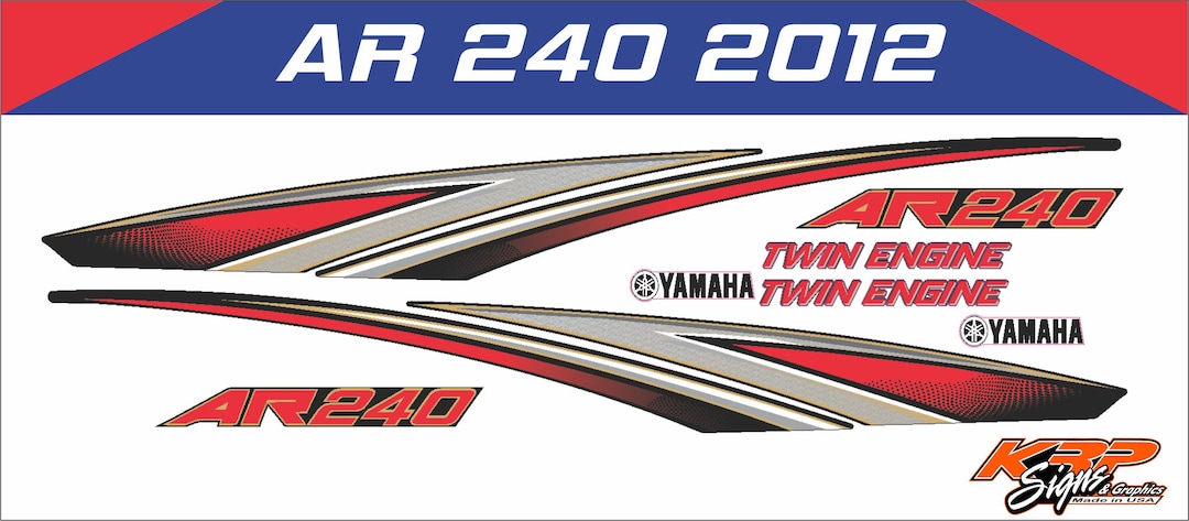 Yamaha AR 240 2012 Graphics/ Decal / Sticker - Etsy