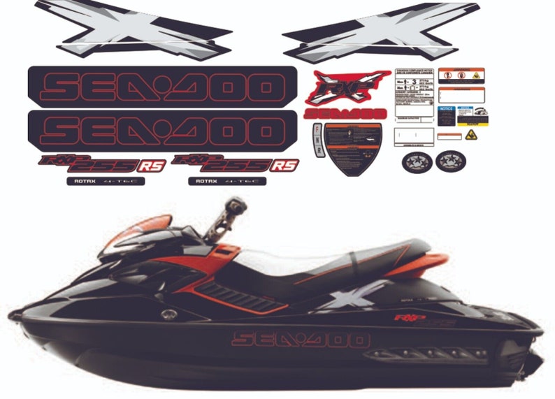 SEADOO RXP X 255 Rs 2011 Graphics / Decal / Sticker Kit Red image 1