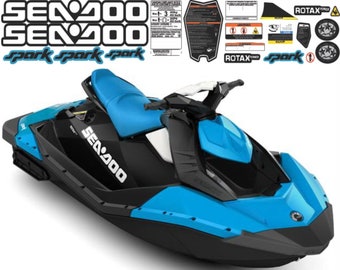 SEADOO SPARK 3 UP 2015 - 2022 Graphics / Decal / Sticker Kit Blue