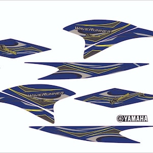ヤマハ ウェーブランナー VX デラックス 2010 / 2014 グラフィック / デカール / ステッカーキット ブルー