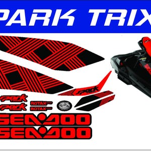 SEADOO SPARK TRIXX Red & Black Graphics / Decal / Sticker Kit - Etsy