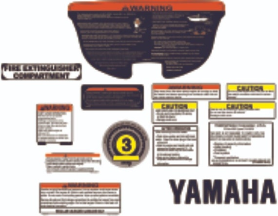 Yamaha Waverunner XL 700 2000 Graphics Decal Kit – USA Made, Unbranded