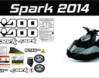 SEADOO Spark 2014 GRAPHICS /DECAL / Sticker Kit