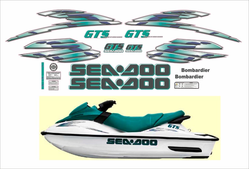 SEADOO GTS 2001 GRAPHIC / Decal / Sticker Decals image 1