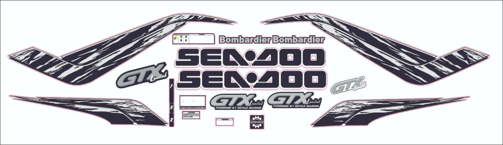 SEADOO GTX 1998 LIMITED Graphics / Decal / Sticker Kit Black - Etsy