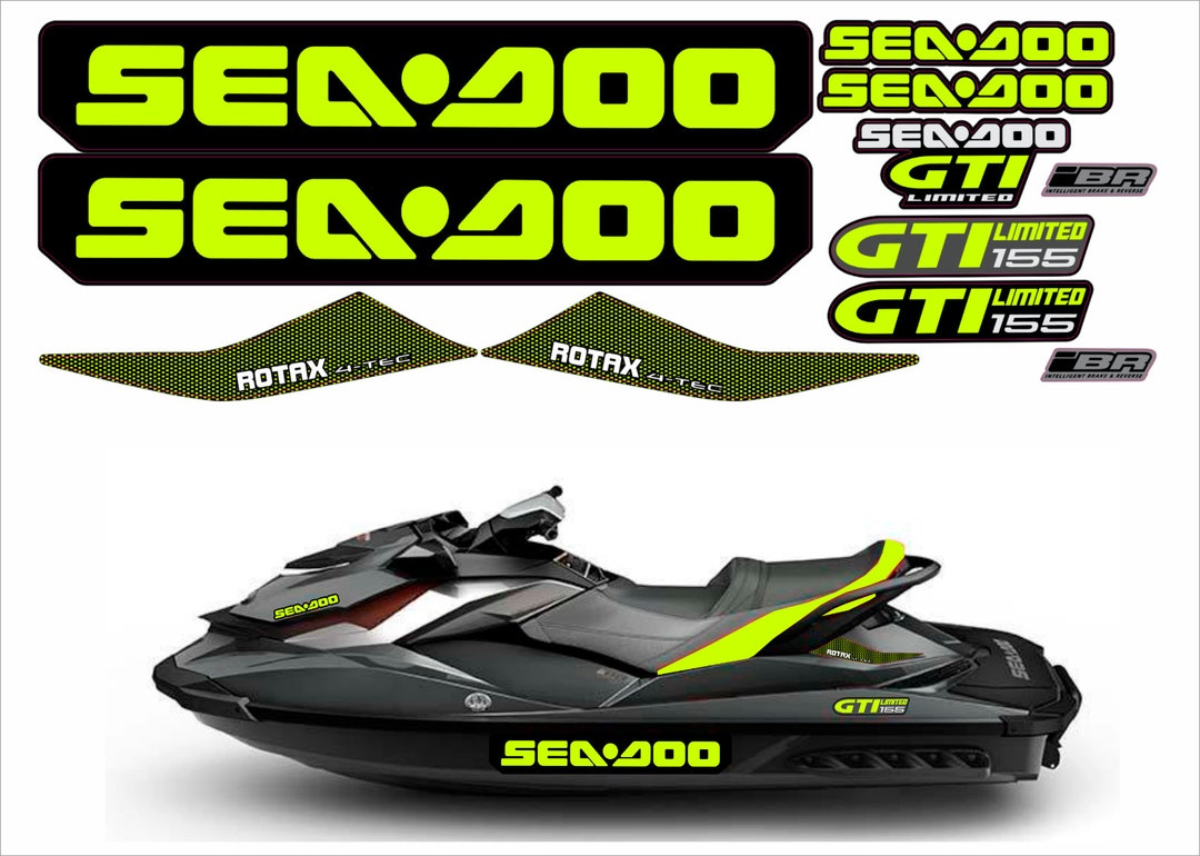 SEADOO GTI LIMITED 2013 Graphics / Decal / Sticker Kit Yellow - Etsy