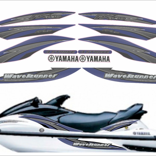 Waverunner FX 140 2003 - 2004 Blue Graphics / Decal / Sticker Kit