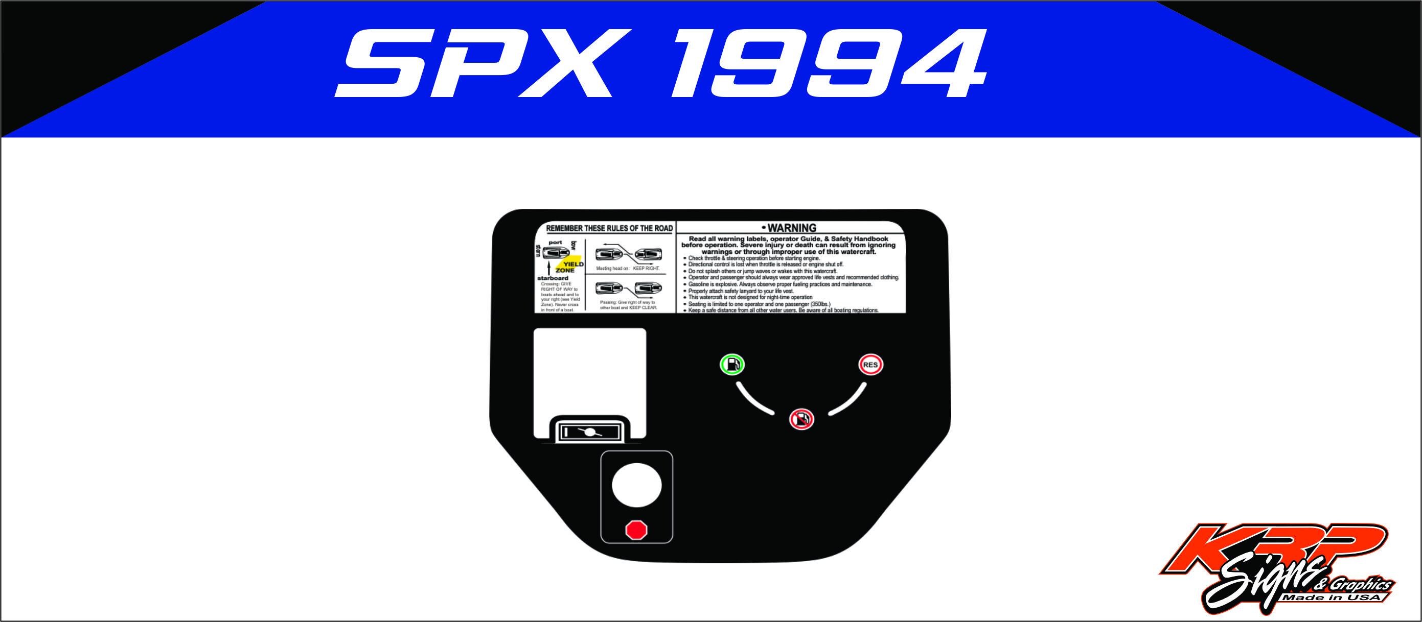 Seadoo SPX 1994 Console Black Graphics / Decal / Sticker Kit - Etsy