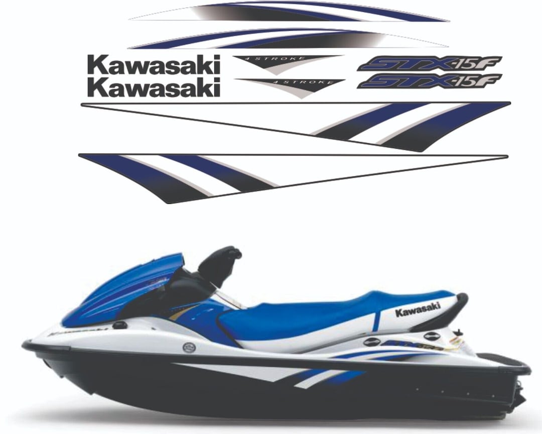 KAWASAKI STX 15 F 2005 Graphics / Decal / Sticker Kit Blue - Etsy