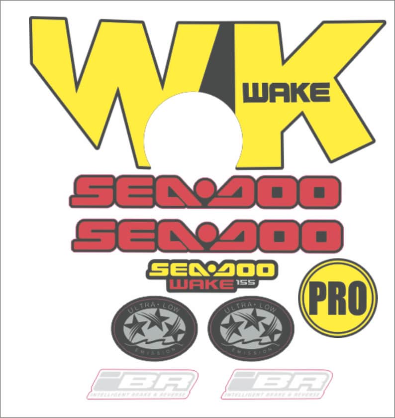 Kit adesivi/grafiche/decalcomanie SEADOO WAKE PRO 215 2015 immagine 2