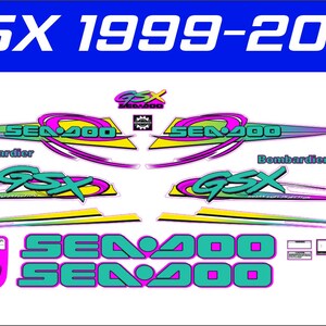 SEADOO GSX 1999-2000 Graphics / Decal / Sticker Kit image 1