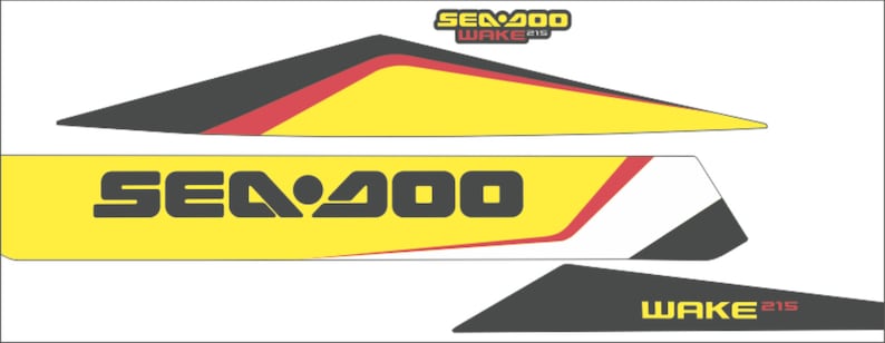 Kit adesivi/grafiche/decalcomanie SEADOO WAKE PRO 215 2015 immagine 3