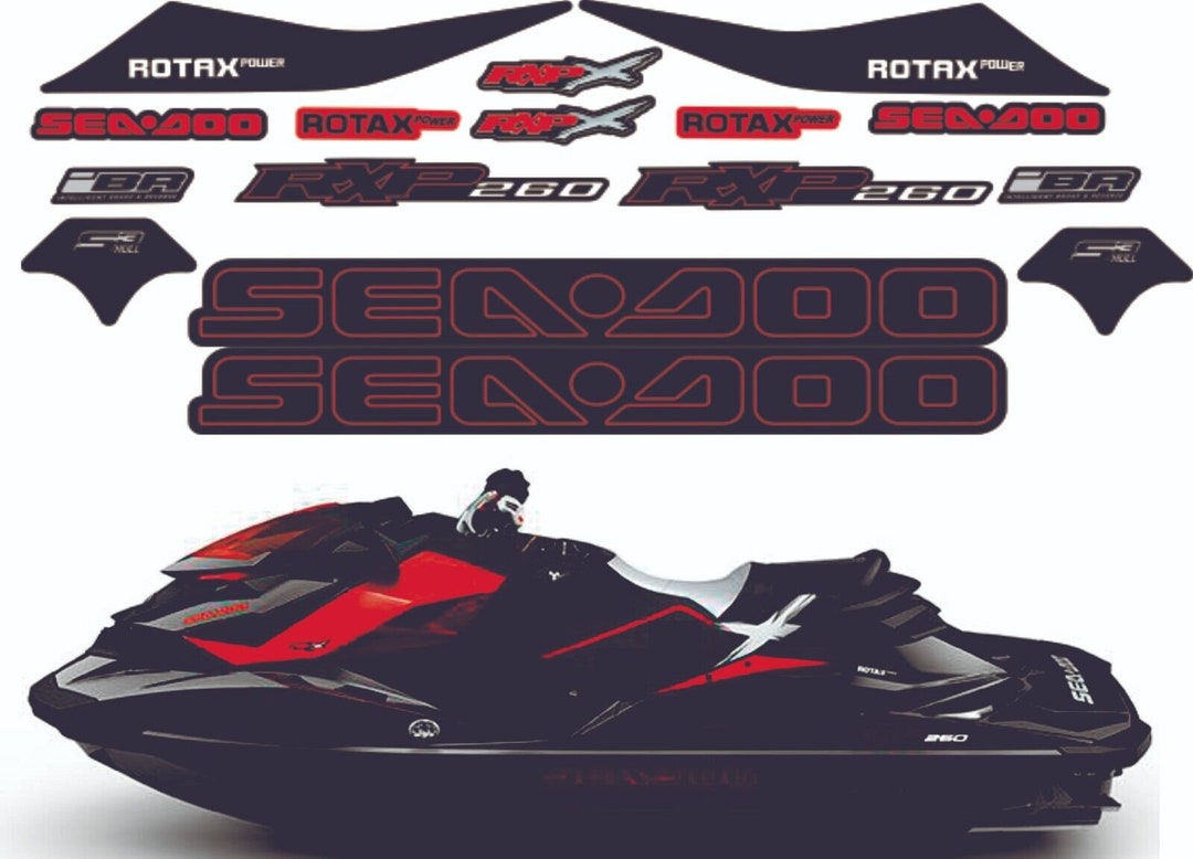 SEADOO RXP X 260 2013 Graphics / Decal / Sticker Kit Red - Etsy