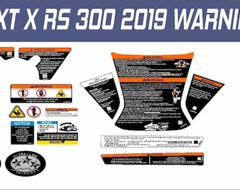 SEADOO RXT X Rs 300 2019 Graphics / Decal / Sticker Kit Warning Decals