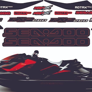 SEADOO RXP X 260 2014 Graphics / Decal / Sticker Kit Red