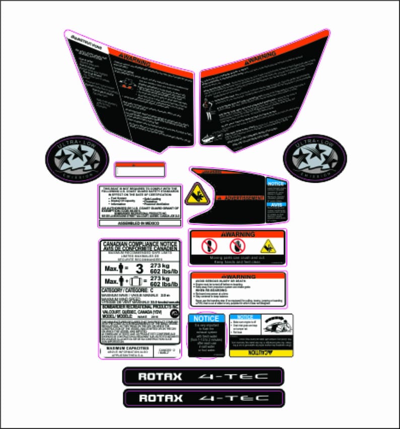 SEADOO RXT 260 2011 Graphics / Decal / Sticker Kit image 2