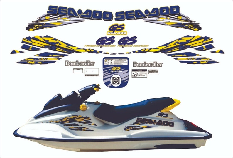 SEADOO GS 1998 Graphics / Decal / Sticker Kit image 1