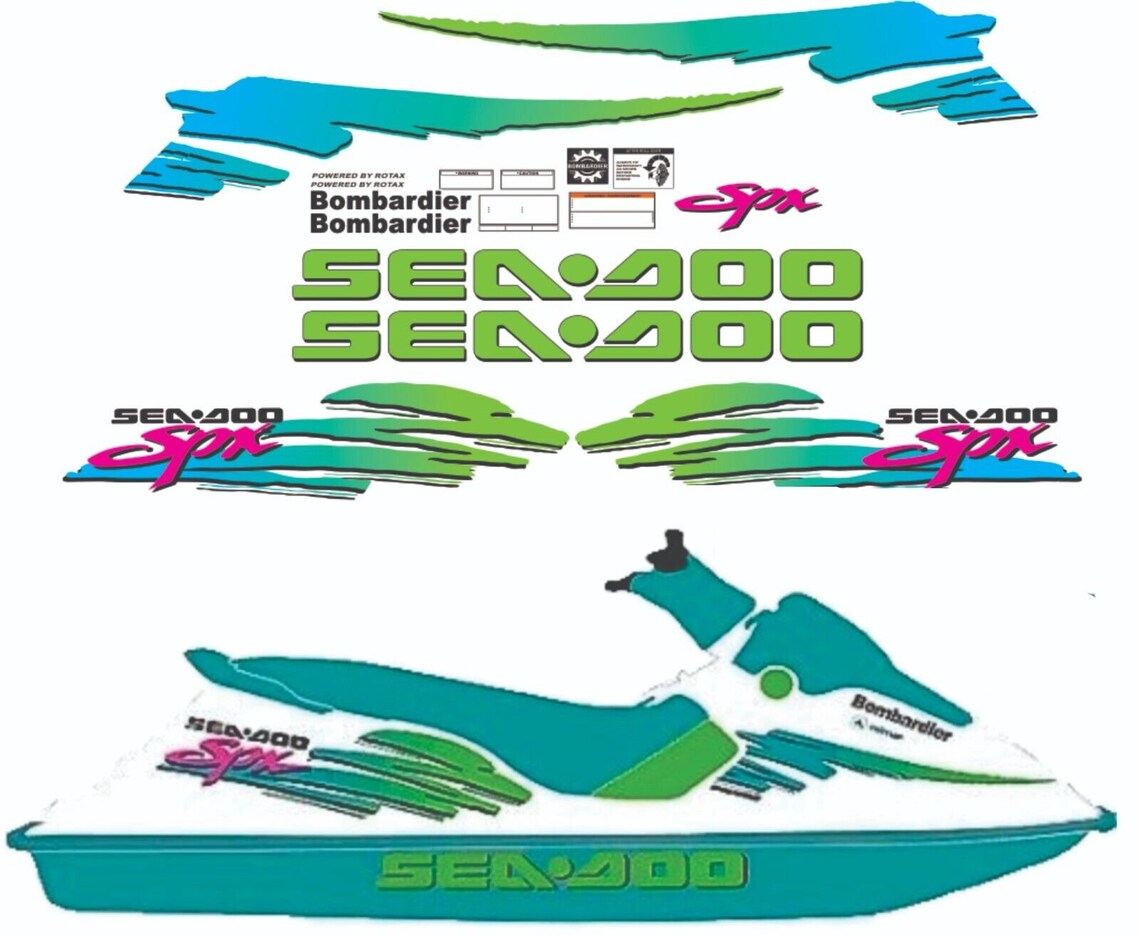 SEADOO SPX 1994 Graphics / Decal / Sticker Kit CUSTOM - Etsy