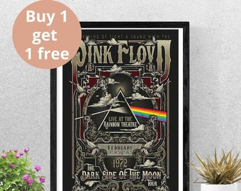 Pink Floyd The Dark Side Of The Moon Tour - Vintage Movie Film Poster, Vintage Music Poster,  Bedroom Wall Decor, music poster vintage