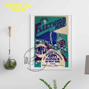 Mangd Fleetwood Mac Poster Music Poster Vintage Posters for Room Aesthetic Canvas Art Poster and Wall Art Picture Print Modern Family Bedroom Decor