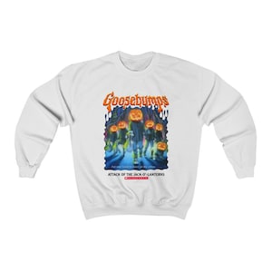 Goosebumps Jack-O-Lantern Sweatshirt  I  Unisex Heavy Blend Crewneck Sweatshirt  I Halloween Sweatshirt