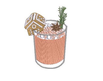 Pepparkakscocktailbroderi Semesterbroderifil Semestervärdinna present hushållsartiklar anpassad idé