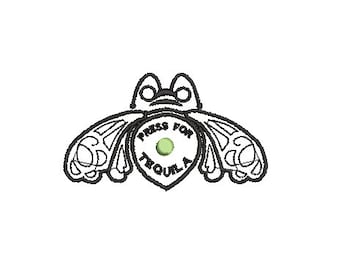 Press for Tequila Bee Embroidery File