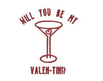 Valen-Tini broderimapp Alla hjärtans dag-tema servett hushållsartiklar värdinna present cocktail servett idé