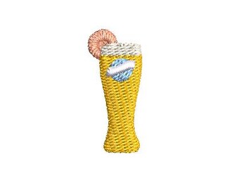 Mini Blue Beer Embroidery File 1.5 inch