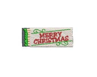 Merry Christmas Matchbook Embroidery File holiday hostess gift idea