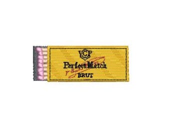 Champagne-tema perfekt matchning Matchbook broderifil