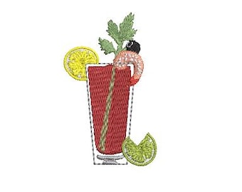 Bloody Mary Broderi Brunch Broderifil Cocktailvärdinna Gåva Hushållsartiklar Anpassad Idé