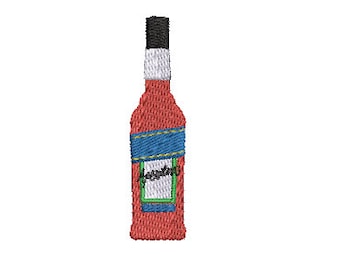 Orange Aperitif Bottle Embroidery File