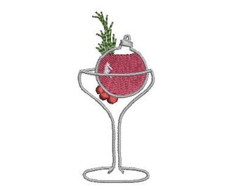 Julprydnad Cocktail Holiday Broderifil semester värdinna present hushållsartiklar anpassad idé