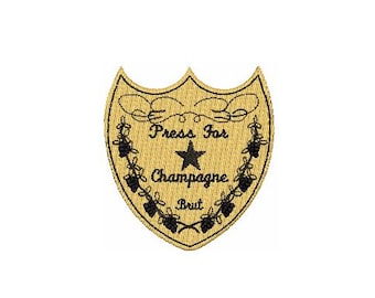 Press For Champagne Embroidery File