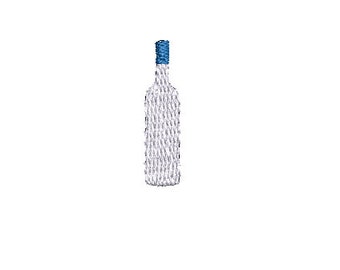 Mini Grey Vodka Bottle Embroidery File