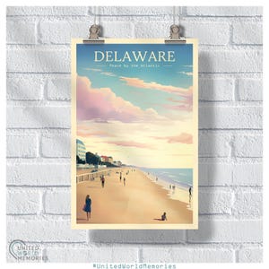 Tranquilidad costera: póster de Rehoboth Beach, Delaware, impresión de viaje de Delaware