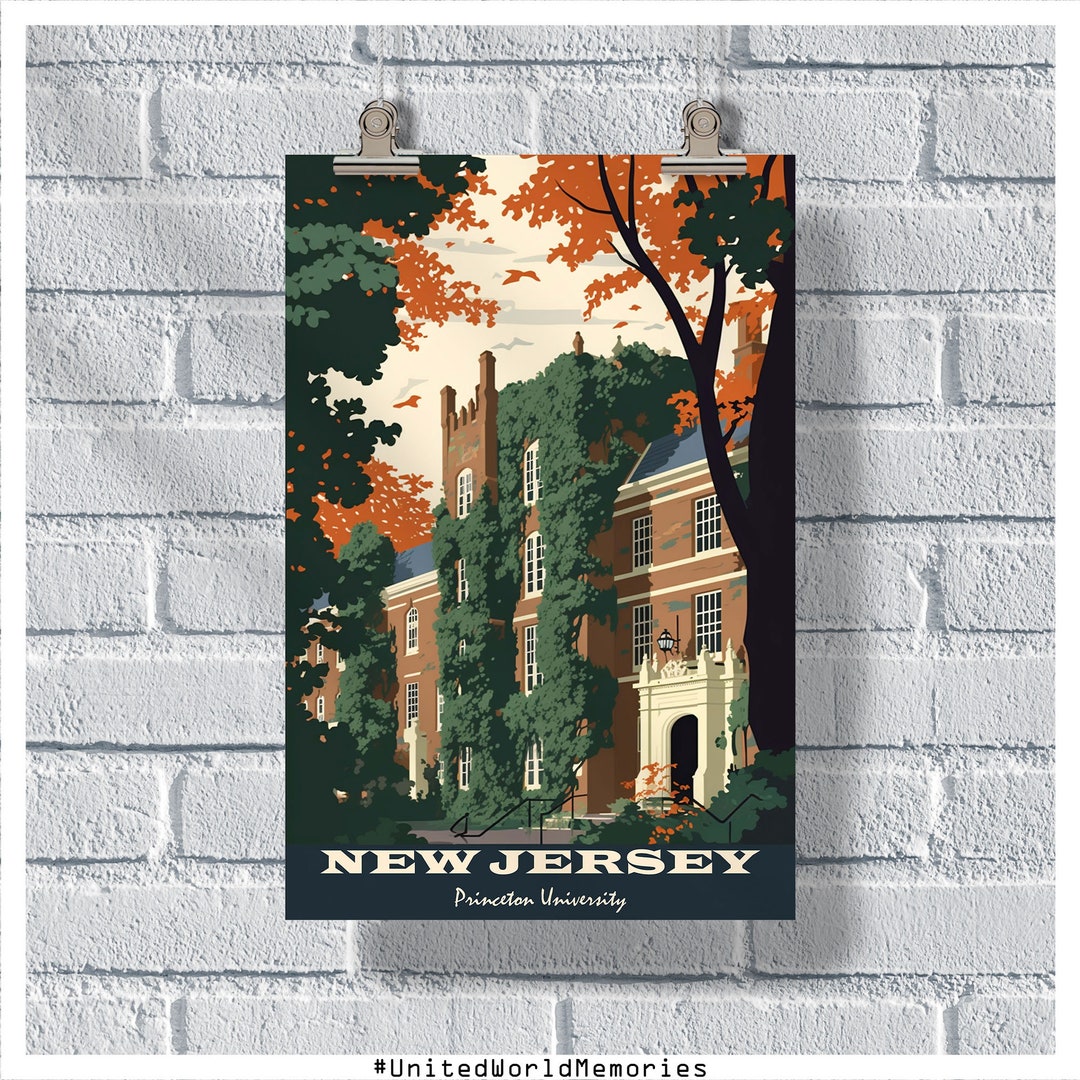 New Jersey Travel Poster, Princeton University Poster, New Jersey