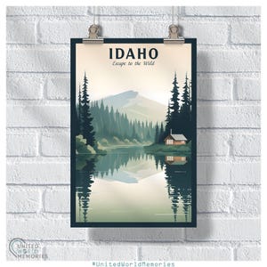 Backcountry Tranquility Idaho Poster, Idaho Travel Print